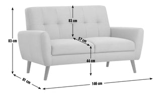 Monza 2 Seater Retro Sofa