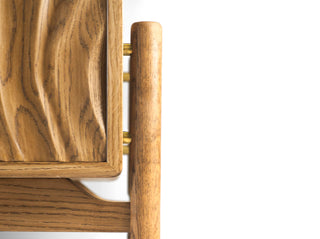 Oak Wood Lino Media Unit, Smoked Oak Finish