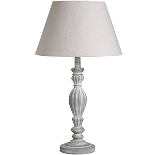 Natural Washed Wood Table Lamp