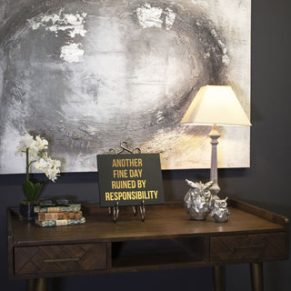 Table Lamp, Linen and Wood