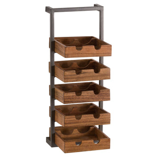 Live Edge Hanging Wine Rack