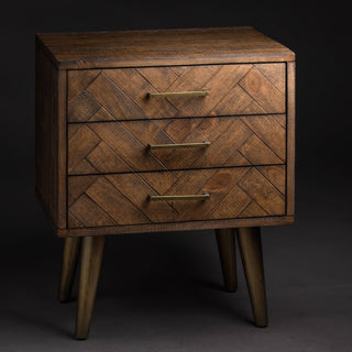 Havana 3 Drawer Bedside Table