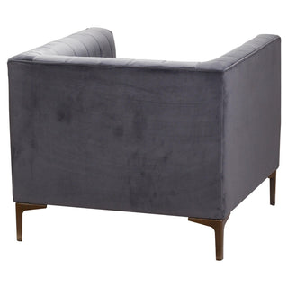 Grey Velvet Arm Chair
