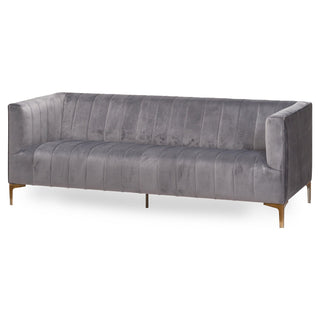Grey Velvet 2 Seater Sofa