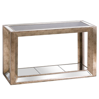 Augustus Mirrored Console Table With Shelf