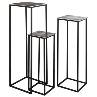 Aluminium Display Tables, Set of 3