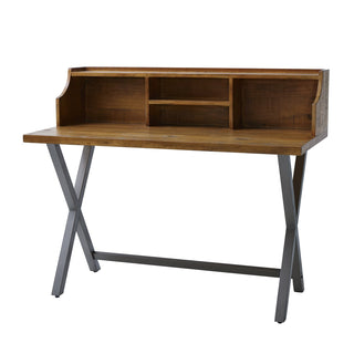 Pine Plank & Metal Desk