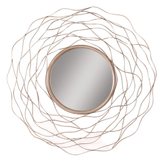 Cosmos Antique Round Mirror