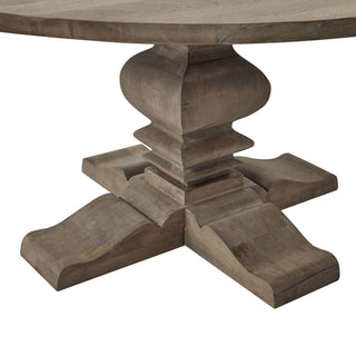 Copgrove Pedestal Dining Table, Acacia Wood