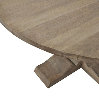 Copgrove Pedestal Dining Table, Acacia Wood