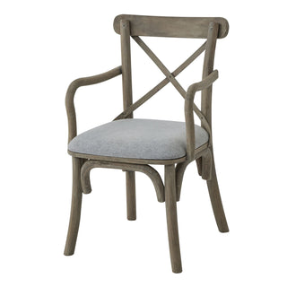 Chair With Fabric Seat, Acacia Wood