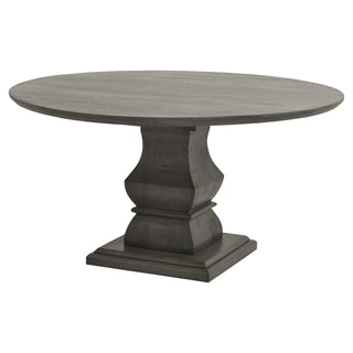 Deep Grey Round Dining Table, Acacia