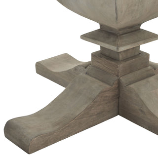 Copgrove Pedestal Side Table, Acacia Wood