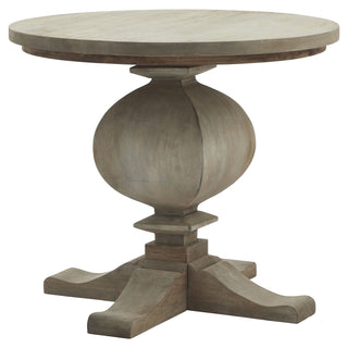 Copgrove Pedestal Side Table, Acacia Wood