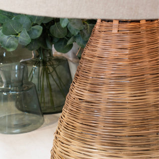 Rattan Conical Table Lamp