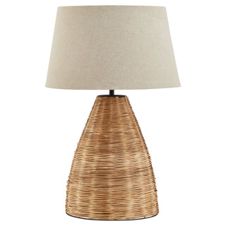 Rattan Conical Table Lamp