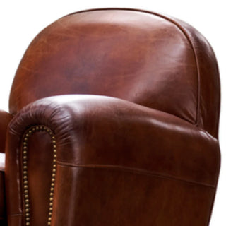 Vintage Inspired Design Leather Art Deco Armchair