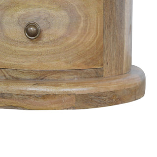3-Drawer Drum Chest - Mango Wood in Oak Finish