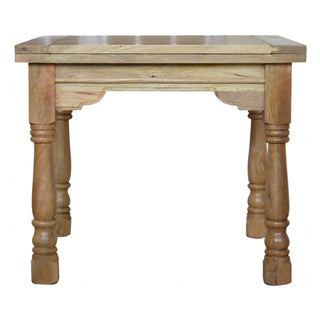 Butterfly Dining Table with Turned Legs in Mango Wood – Oak Finish
