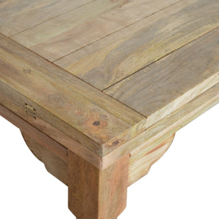 Butterfly Dining Table with Turned Legs in Mango Wood – Oak Finish
