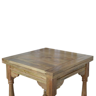 Butterfly Dining Table with Turned Legs in Mango Wood – Oak Finish