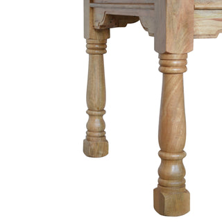 Butterfly Dining Table with Turned Legs in Mango Wood – Oak Finish