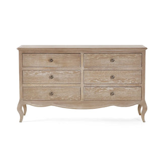 Camille Wooden 6 Drawer Wide Chest