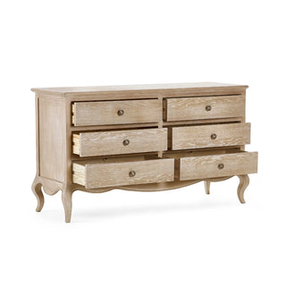 Camille Wooden 6 Drawer Wide Chest