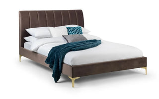 Truffle Velvet Double Bed