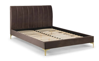 Truffle Velvet Double Bed
