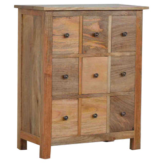 Wooden Cabinet with 9 Drawers