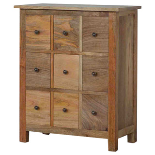Wooden Cabinet with 9 Drawers