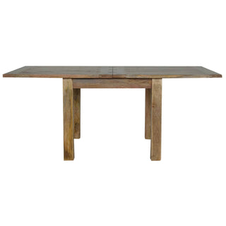 Butterfly Extendable Dining Table, Mango Wood, Royale Oak Finish