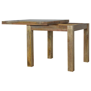 Butterfly Extendable Dining Table, Mango Wood, Royale Oak Finish