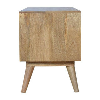 4-Drawer Mango Wood TV Stand in Gradient Finish