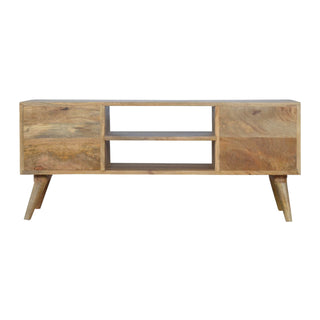4-Drawer Mango Wood TV Stand in Gradient Finish
