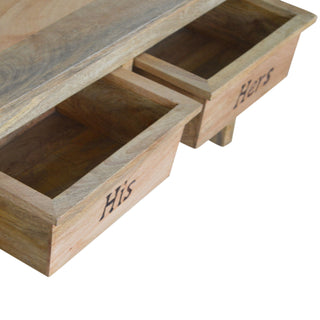 His/Hers Storage Hallway Bench