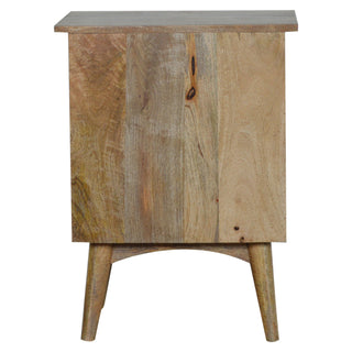 Nordic Classic Bedside Table with 2 Drawers in Oak Finish