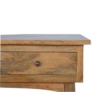 Nordic 3-Drawer Console Table in Mango Wood with Oak Finish