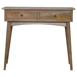Nordic 2-Drawer Console Table – Mango Wood with Royale Oak Finish