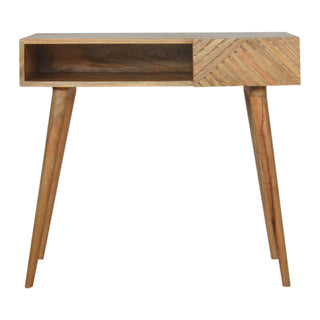 Mango Wood Lille Desk with 1 Drawer, Oak Finish
