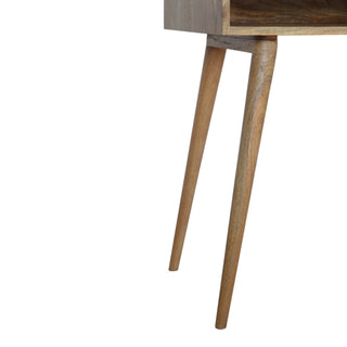 Mango Wood Lille Desk with 1 Drawer, Oak Finish