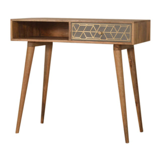 Dice 1 Drawer Desk, Mango Wood