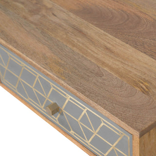 Dice 1 Drawer Desk, Mango Wood