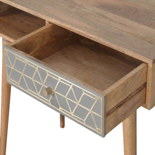 Dice 1 Drawer Desk, Mango Wood