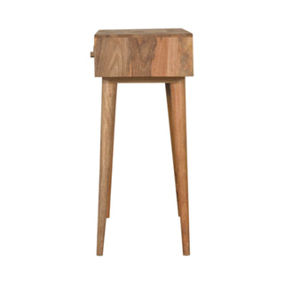 Dice 2 Drawer Console Table, Mango Wood