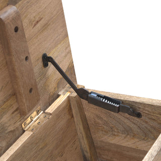 Lid Up Storage Bench, Mango Wood in Oak Finish