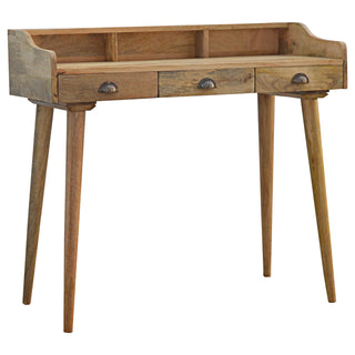 Nordic 3 Drawer Desk, Mango Wood