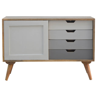 Grey Gradient 4 Drawer Sideboard, Mango Wood