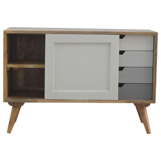 Grey Gradient 4 Drawer Sideboard, Mango Wood